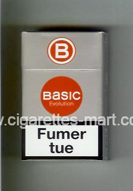 Basic (german version) (design 3) B (Evolution) (silver & orange) ( hard box cigarettes )