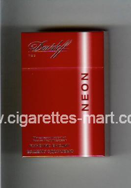 Davidoff (design 4) Neon (Red) ( hard box cigarettes )