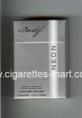Davidoff (design 4) Neon (Silver) ( hard box cigarettes )