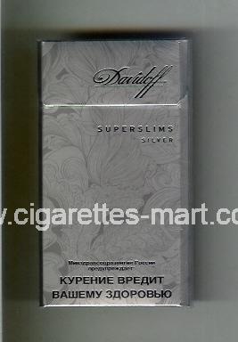 Davidoff (design 5A) (Superslims / Silver) ( hard box cigarettes )