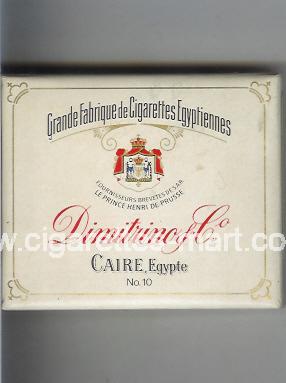 Dimitrino & Co (german version) (design 1) (Caire, Egypte / No 10) ( box cigarettes )