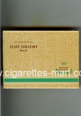 Echt Orient (No 5) (yellow & green) ( box cigarettes )