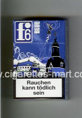 F 6 (german version) (collection design 1B) (Dresden / Blue) ( hard box cigarettes )