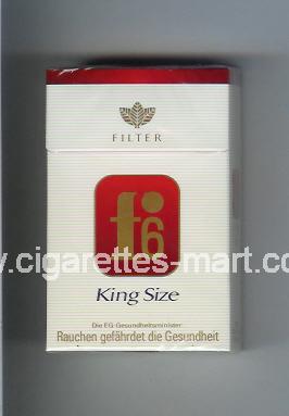 F 6 (german version) (design 3) (Filter / King Size) ( hard box cigarettes )