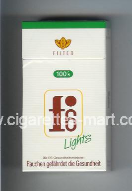 F 6 (german version) (design 3) (Lights / Filter) ( hard box cigarettes )