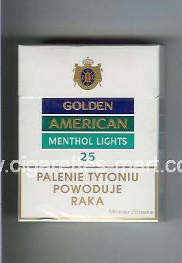 Golden American (german version) (design 2) (Menthol Lights) ( hard box cigarettes )