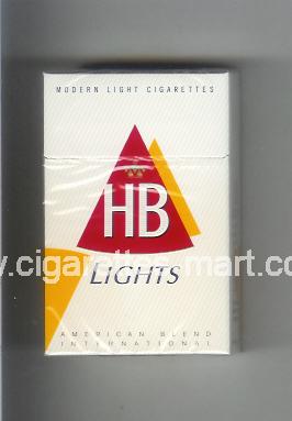 HB (german version) (design 3) (Lights / Modern Light Cigarettes) ( hard box cigarettes )