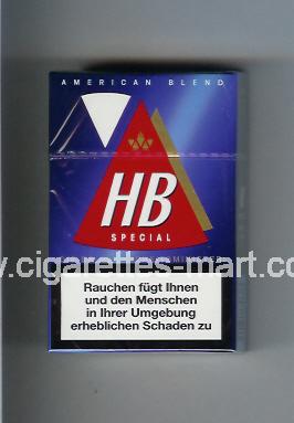 HB (german version) (design 3B) (Special / American Blend) ( hard box cigarettes )