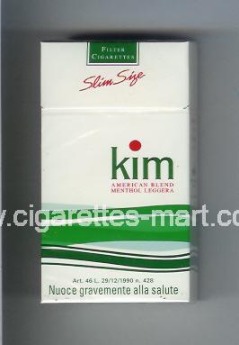 Kim (german version) (design 1A) (American Blend / Menthol Leggera) ( hard box cigarettes )