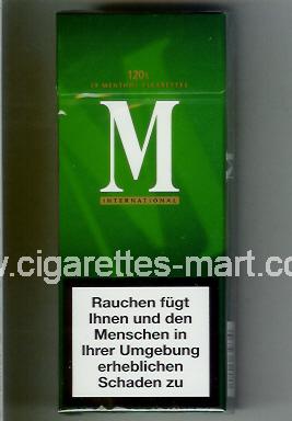 M (german version) (International / Menthol) ( hard box cigarettes )