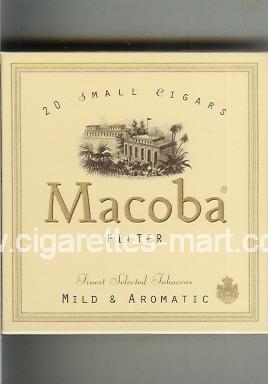 Macoba (design 1) (Small Cigars / Filter / Mild & Aromatic) ( box cigarettes )