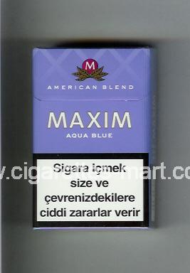 Maxim (german version) (design 4) (Aqua Blue / American Blend) ( hard box cigarettes )