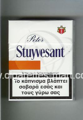 Peter Stuyvesant (design 6) (white & orange) ( hard box cigarettes )