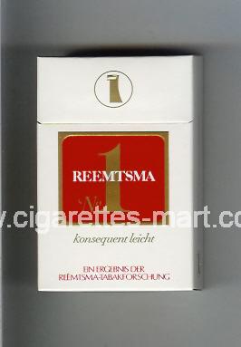 Reemtsma (design 1) No 1 (Konsequent Leicht) ( hard box cigarettes )