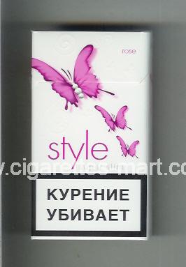 Style (german version) (design 2A) (Super Slims / Rose) ( hard box cigarettes )