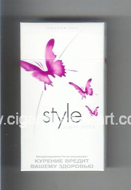 Style (german version) (design 2A) (Super Slims / Selection Rose) ( hard box cigarettes )