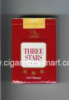 Three Stars (german version) (design 2) (American Blend / Full Flavor / De Luxe) ( soft box cigarettes )