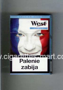 West (collection design 13A) (Edition 2006 / Blue) ( hard box cigarettes )