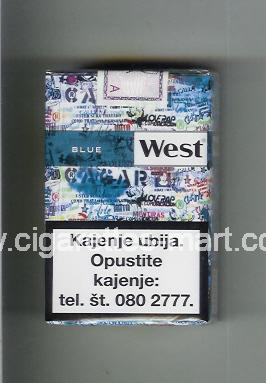 West (collection design 22A) (Blue) ( soft box cigarettes )
