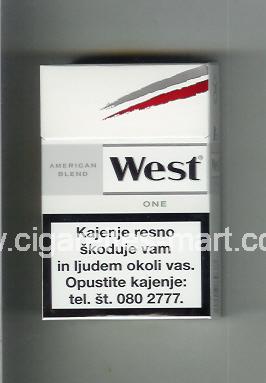 West (design 10) (American Blend / One) ( hard box cigarettes )
