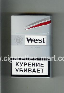 West (design 10A) (Silver) ( hard box cigarettes )