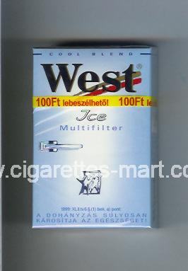 West (design 3) (Ice / Multifilter / Cool Blend) ( hard box cigarettes )