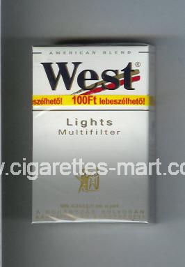 West (design 3) (Lights / Multifilter / American Blend) ( hard box cigarettes )