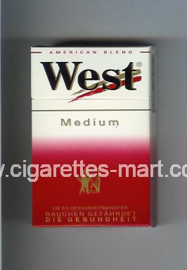West (design 3) (Medium / American Blend) ( hard box cigarettes )