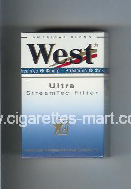 West (design 3) (StreamTec Filter / Ultra / Anerican Blend) ( hard box cigarettes )