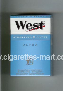 West (design 3A) (Streamtec Filter / Ultra / Anerican Blend) ( hard box cigarettes )
