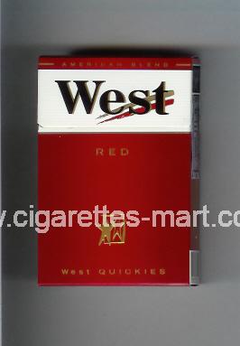 West (design 3A) (West Quickies / Red / American Blend) ( hard box cigarettes )