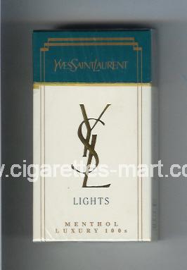 YSL (design 1) Yves Saint Laurent (Lights / Menthol) ( hard box cigarettes )